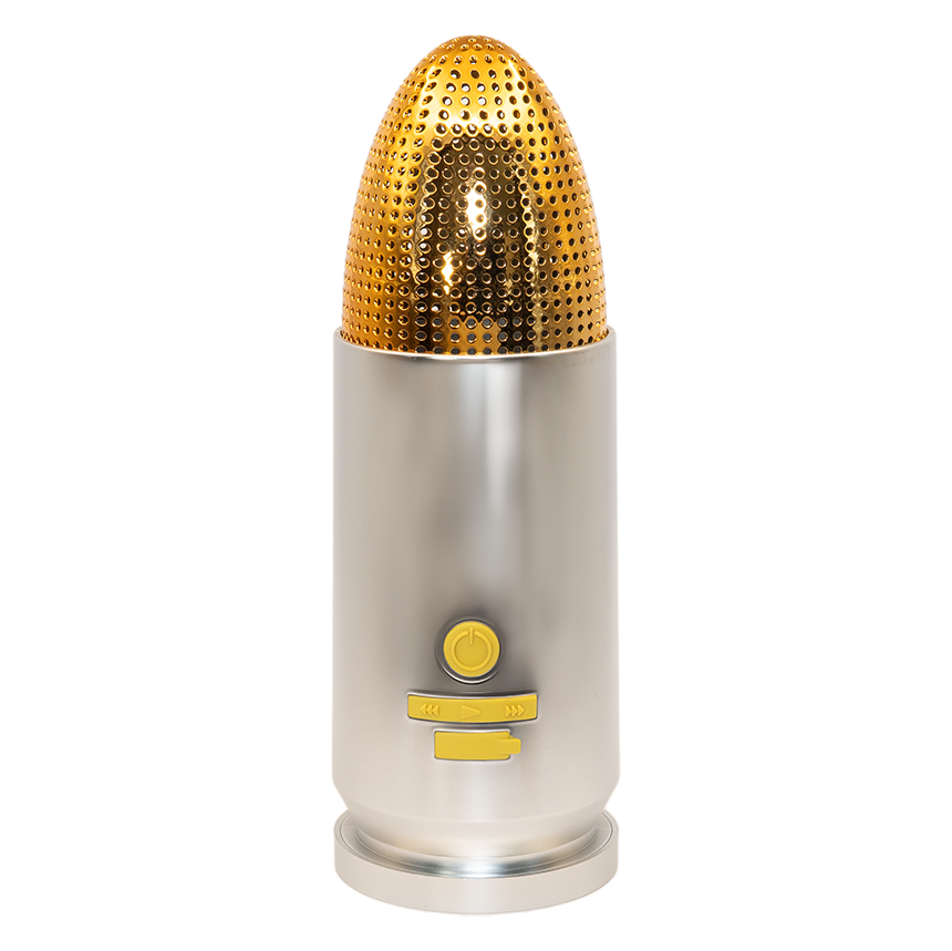 9mm Bullet Portable Bluetooth Speaker (Nickle)