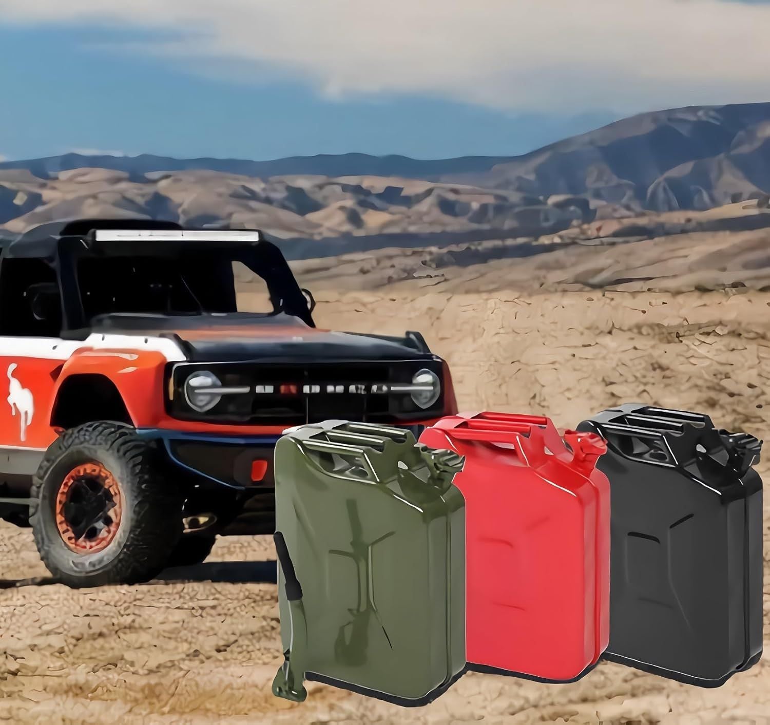 5 Gallon Jerry Fuel Can with Flexible Spout, Portable Jerry Cans Fuel Tank Steel Fuel Can, Fuels Gasoline for Cars, Trucks, Green