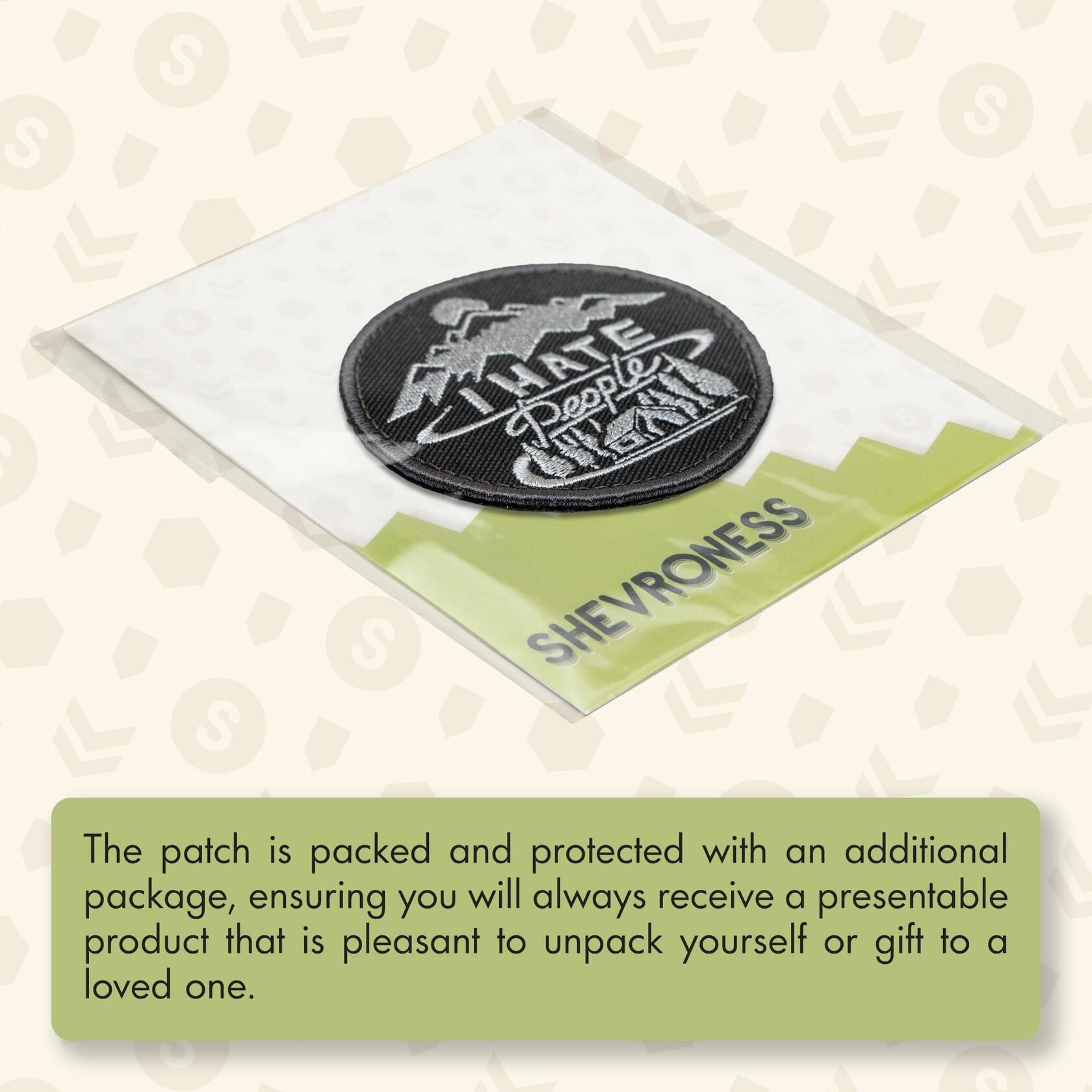 Funny Tactical Morale Patch "I Hate People" for Jackets, Bags, Gear